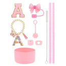 Axyaa 10pcs Tumbler Accessories Set: Straw, Cover, Cap, Boot, Stopper, Keychain, Charm