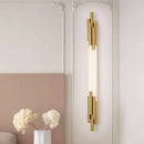 Axyaa Minimalist Gold LED Art Wall Lamp for Modern Living Spaces