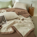 Axyaa Soy Fiber Double-Layer Summer Quilt Set - Breathable & Washable