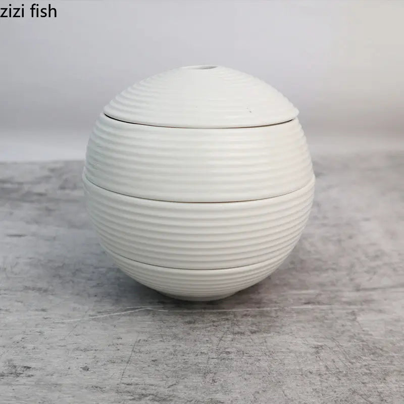 Axya 4-Layer Ceramic Serving Plate Set for Dinner, Dessert, Snacks, Sashimi, Sushi