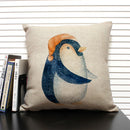 Animal Penguin Cushion Cover 45x45, Axyaa Brand - Cute & Funny Decorative Pillowcase