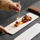 Axyaa Water Pattern Sushi Plate Serving Dish, Long Strip Plate for Restaurant
