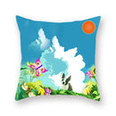 Axyaa Synthetic Butterfly Pet Printed Polyester Pillow Cover Butterfly Dog Cat themed d��cor