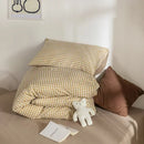 Axyaa Plaid Queen Size Duvet Cover Set with Sheets - High Quality Skin Friendly Bedding