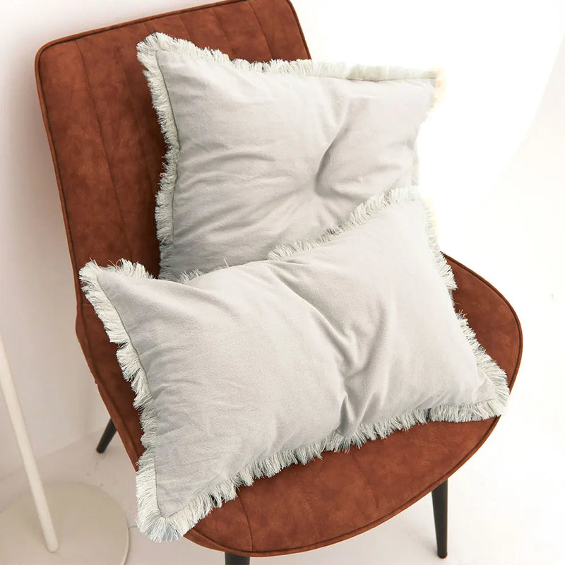 Axyaa Retro Nordic Style Square Cushion Cover for Living Room Decor