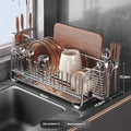 Stainless Steel Drainer Rack for Kitchen Organization - Axyaa Dish Drying Shelf