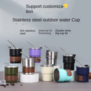 Stainless Steel Beer Mug 300ml by Axyaa - Customizable Logo - Outdoor Camping & Coffee Mug