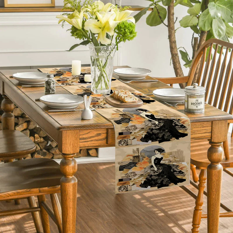 Axyaa Geometric Table Runner - Wedding Dining Coffee Decor Runners
