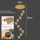 Axyaa Modern LED Pendant Chandeliers for Living Room - Indoor Staircase Hanging Light