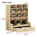 Axyaa Wooden Desk Organizer: Large Capacity Pen Holder for School, Office & Home