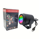 Axyaa LED Snow Projection Light, 360° Rotating Night Light for Christmas Decoration