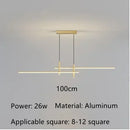 Axyaa Minimalist Line Chandelier Pendant Lamps for Kitchen Dining Table Lighting