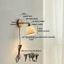 Axyaa Nordic LED Wall Lamps Gold Swing Arm for Bedroom and Reading