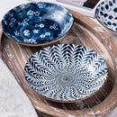 Axyaa Ceramic Round Snack Plate Set - 4pcs