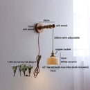 Axyaa LED Wood Wall Lamp with White Ceramic Shade for Indoor Living Room