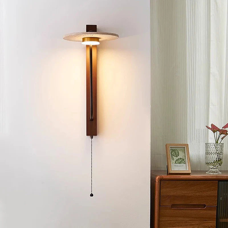 Axyaa Wabi Sabi Stone Bedhead LED Wall Lamp for Bedroom Living Room