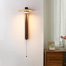 Axyaa Japanese Wabi Sabi Stone Bedhead Wall Lamp - Retro LED Sconce for Home, Bedroom & Living Room