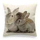Easter Bunny Eggs Printed Pillow Covers 45x45cm - Axyaa Easter Decorations