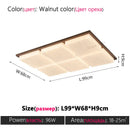 Axyaa LED Walnut Ceiling Lamp: Retro Aesthetic Wabi-sabi Master Bedroom Light