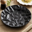 Axya Texture Ceramic Shallow Plate - Specialty Tableware for Desserts, Sushi, Fruit Salads