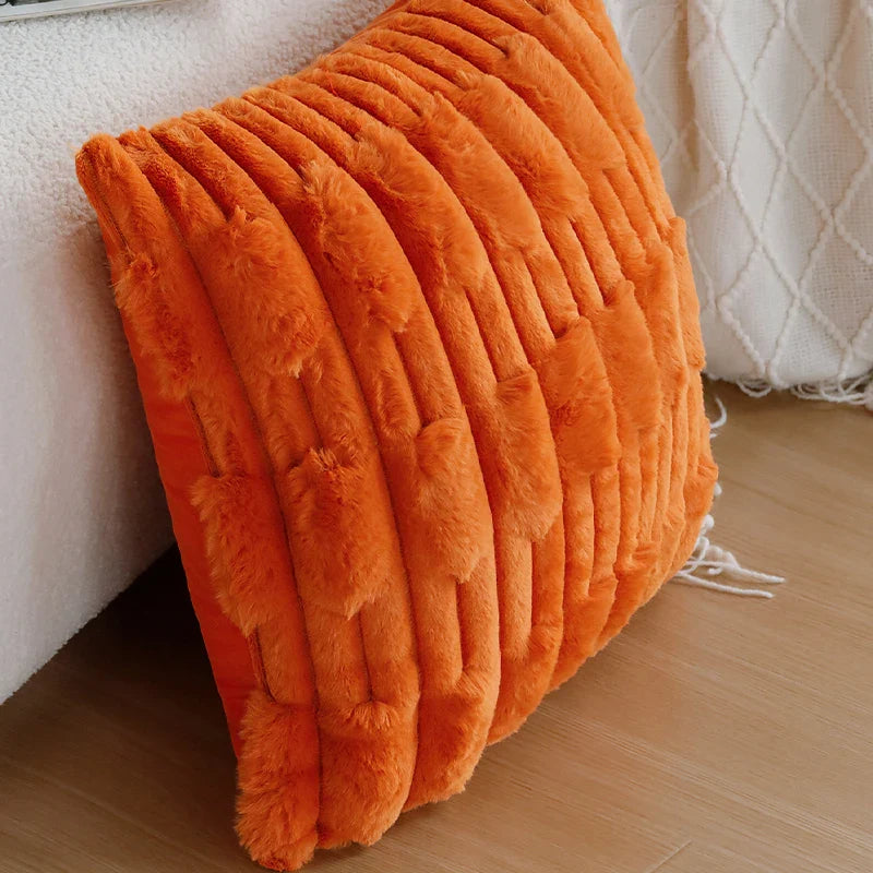 Axyaa Simulated Fur Cushion Cover 45x45cm Soft Plush Winter Essential