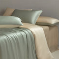 Axyaa Luxe Silk Bedding Set: Smooth Nude Sleeping Essentials
