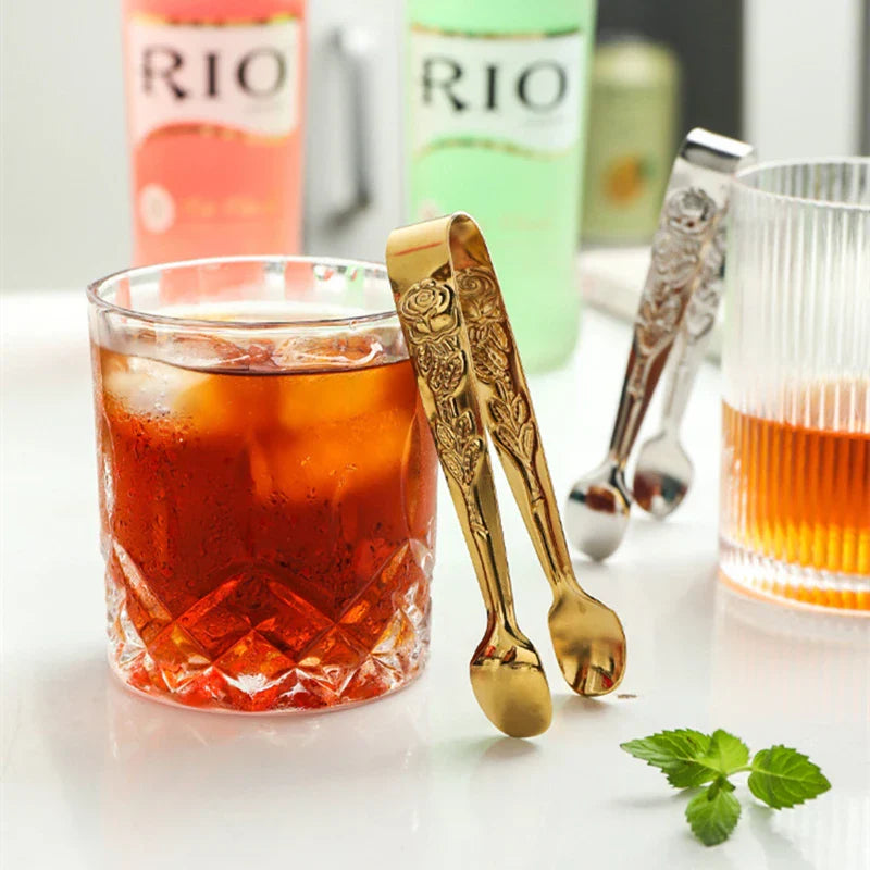 Axyaa Stainless Steel Mini BBQ Tongs for Cooking and Serving