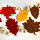 Axyaa Autumn Leaf Garland Maple Hanging Banner for Harvest Home Decoration
