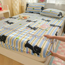Axyaa Cartoon Fish Printed Cotton Fitted Bed Sheet - Single/Queen/King Sizes