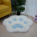 Axyaa Cat Paw Pattern Plush Carpet for Home Living Room