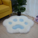 Axyaa Cat Paw Pattern Plush Carpet for Home Living Room