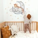 Axyaa Elephant Giraffe Kids Room Animal Wall Stickers Moon Child Decor