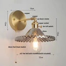 Axyaa Nordic LED Wall Sconce Pull Chain Switch Stair Light Fixture