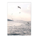 Axyaa Seaside Seagull Canvas Art Print Seascape Wall Poster Modern Home Decor