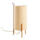 Axyaa Wood Fabric Floor Lamp Japanese Country Style Home Decor
