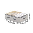 Axyaa Foldable Cotton Linen Wardrobe Organizer Storage Bags - Set of 3