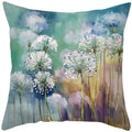 Luxurious Blue Bird Floral Pillowcase by Axyaa - 45x45cm Square Decor for Home & Office