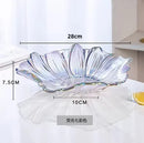 Axyaa Melon Seed & Fruit Plate Set on Crystal Glass Coffee Table