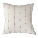 Axyaa Cotton Linen Striped Embroidery Throw Cushion Cover for Home and Sofa