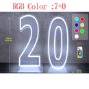 Axyaa Neon Double Digit Acrylic Digital Light for Birthday Party