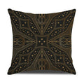 Axyaa Gold Printed Decorative Linen Pillow Cover