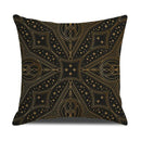 Axyaa Gold Printed Decorative Linen Pillow Cover