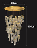 Axyaa Modern LED Pendant Chandeliers for Living Room Staircase Indoor Lighting