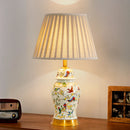 Axyaa Chinese Flower Bird Ceramic Table Lamp: Modern Retro Warm Lighting for Home