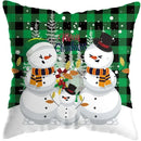 Cute Santa Claus Snowman Print Pillowcase for Axyaa Christmas Party Decor