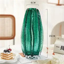Axyaa Carambola Glass Vase Hydroponics for Artificial Flowers Decor