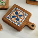 Axyaa Wooden Floral Kitchen Mat Set