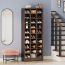 Axyaa 10-Tier Wooden Shoe Storage Cabinet with 30 Cubbies