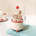 Axyaa Rotating Makeup Brush Holder with Cover - Large Dustproof Cosmetic Storage Rack