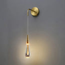 Axyaa Crystal Glass LED Wall Sconces for Indoor Living Room and Bedroom